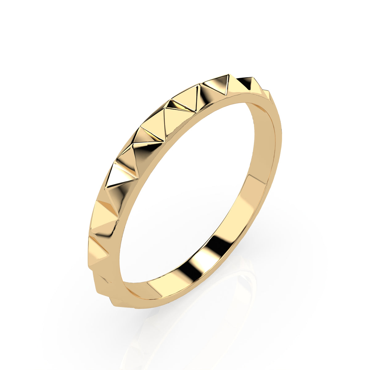 Bent Pyramid 2.5mm Ring