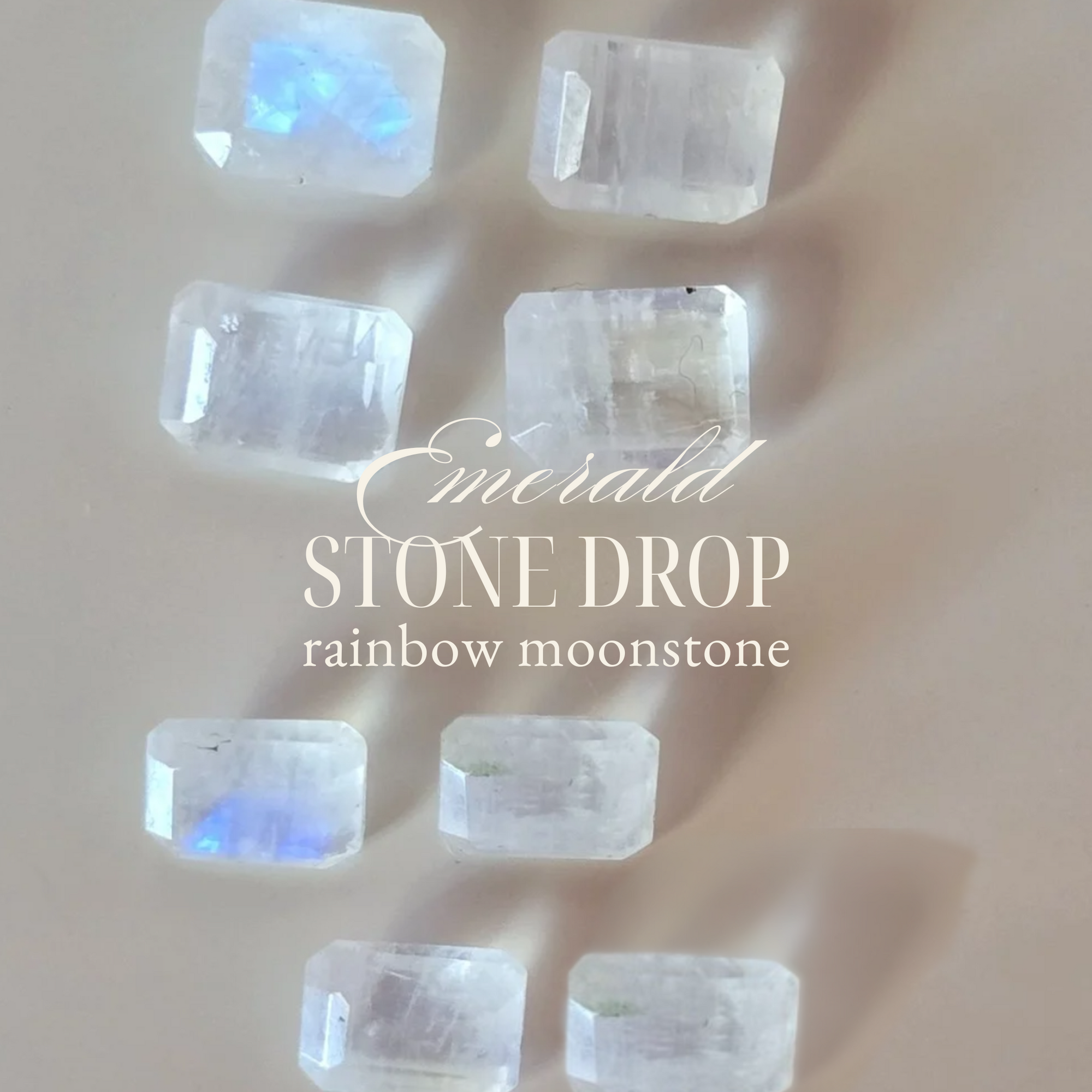 Emerald Rainbow Moonstones