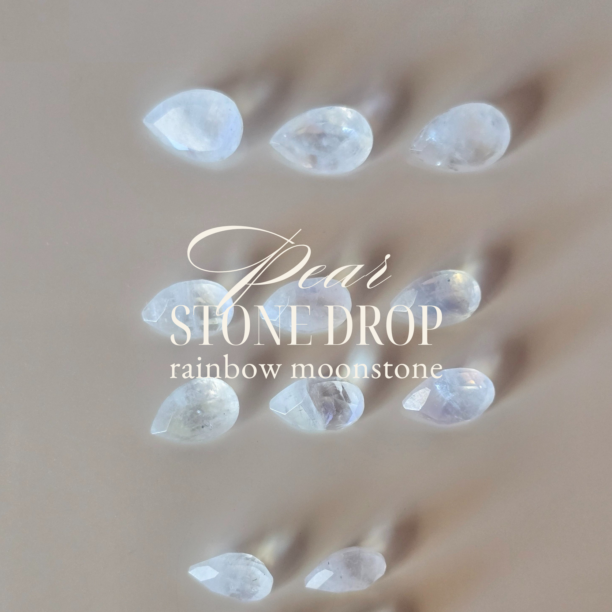 Long Pear Rainbow Moonstones