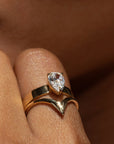 SAMPLE SALE - Diana CZ Ring 14KY size 6.5